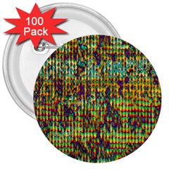 Multicolored Digital Grunge Print 3  Buttons (100 Pack)  by dflcprints