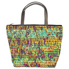 Multicolored Digital Grunge Print Bucket Bags by dflcprints