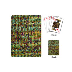 Multicolored Digital Grunge Print Playing Cards (mini) 