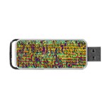 Multicolored Digital Grunge Print Portable USB Flash (One Side) Front