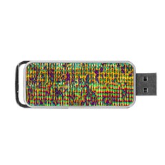 Multicolored Digital Grunge Print Portable Usb Flash (two Sides) by dflcprints