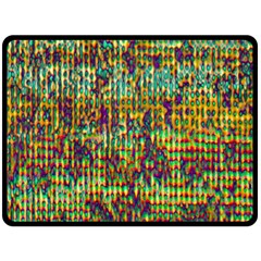 Multicolored Digital Grunge Print Double Sided Fleece Blanket (large)  by dflcprints