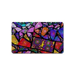 Fractal Stained Glass Magnet (name Card) by WolfepawFractals