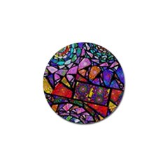 Fractal Stained Glass Golf Ball Marker (10 Pack) by WolfepawFractals