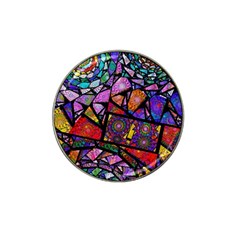 Fractal Stained Glass Hat Clip Ball Marker by WolfepawFractals