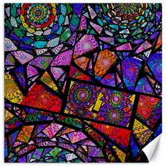 Fractal Stained Glass Canvas 12  X 12   by WolfepawFractals