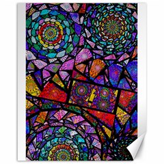 Fractal Stained Glass Canvas 16  X 20  