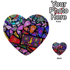 Fractal Stained Glass Playing Cards 54 (heart)  by WolfepawFractals