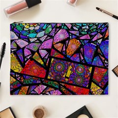 Fractal Stained Glass Cosmetic Bag (xl) by WolfepawFractals