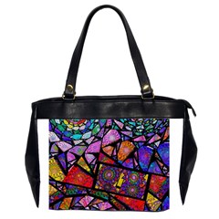 Fractal Stained Glass Office Handbags (2 Sides)  by WolfepawFractals