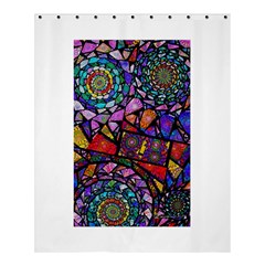 Fractal Stained Glass Shower Curtain 60  X 72  (medium)  by WolfepawFractals