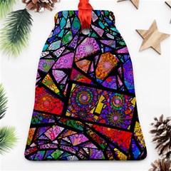 Fractal Stained Glass Bell Ornament (2 Sides) by WolfepawFractals