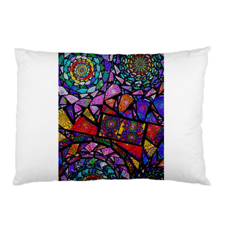 Fractal Stained Glass Pillow Case (Two Sides)