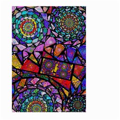 Fractal Stained Glass Large Garden Flag (two Sides) by WolfepawFractals