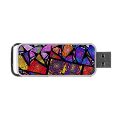 Fractal Stained Glass Portable Usb Flash (two Sides) by WolfepawFractals