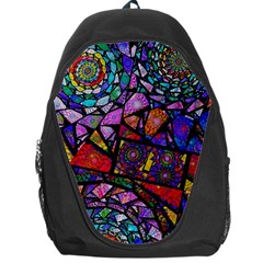 Fractal Stained Glass Backpack Bag by WolfepawFractals