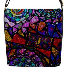 Fractal Stained Glass Flap Messenger Bag (s) by WolfepawFractals