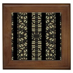 Vertical Stripes Tribal Print Framed Tiles by dflcprints