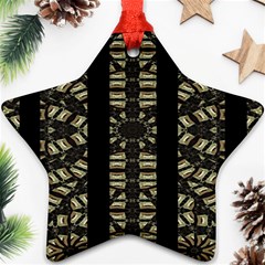 Vertical Stripes Tribal Print Ornament (star) 