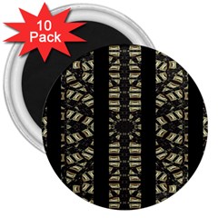 Vertical Stripes Tribal Print 3  Magnets (10 Pack)  by dflcprints