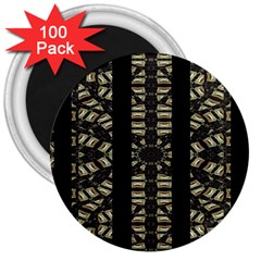 Vertical Stripes Tribal Print 3  Magnets (100 Pack) by dflcprints