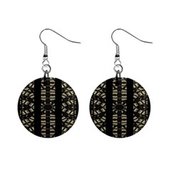 Vertical Stripes Tribal Print Mini Button Earrings by dflcprints