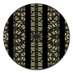 Vertical Stripes Tribal Print Magnet 5  (round) by dflcprints