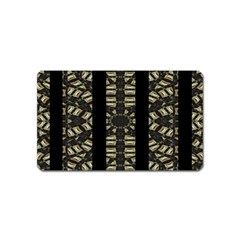 Vertical Stripes Tribal Print Magnet (name Card) by dflcprints