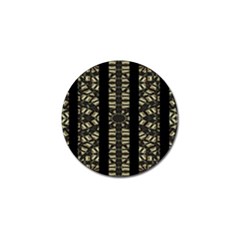 Vertical Stripes Tribal Print Golf Ball Marker by dflcprints