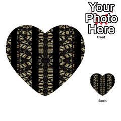 Vertical Stripes Tribal Print Multi-purpose Cards (heart)  by dflcprints