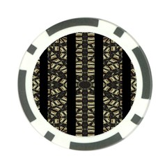 Vertical Stripes Tribal Print Poker Chip Card Guards (10 Pack)  by dflcprints