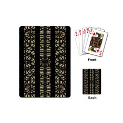 Vertical Stripes Tribal Print Playing Cards (mini)  by dflcprints