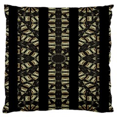 Vertical Stripes Tribal Print Large Cushion Case (one Side) by dflcprints