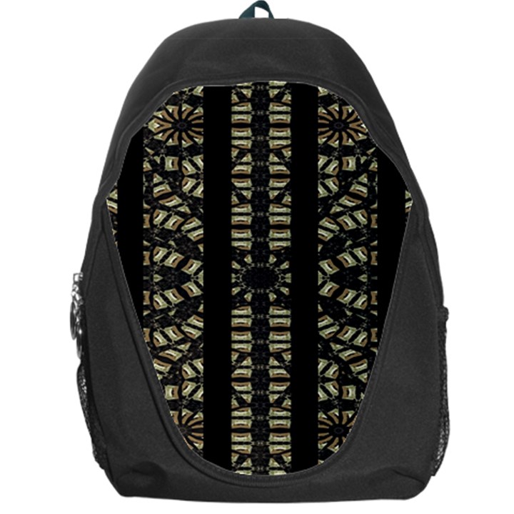 Vertical Stripes Tribal Print Backpack Bag