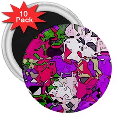 Ink Shapes                                                                         			3  Magnet (10 Pack) by LalyLauraFLM