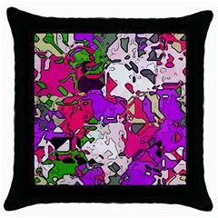 Ink Shapes                                                                         			throw Pillow Case (black) by LalyLauraFLM