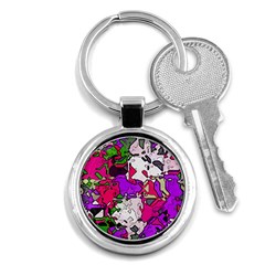 Ink Shapes                                                                         			key Chain (round) by LalyLauraFLM