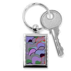 Wavy Shapes Pieces                                                                          			key Chain (rectangle) by LalyLauraFLM