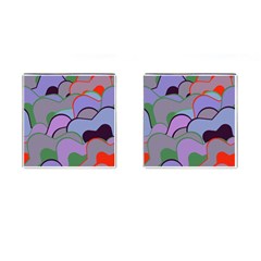 Wavy Shapes Pieces                                                                          			cufflinks (square) by LalyLauraFLM