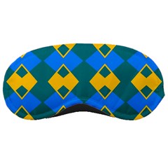 Blue Yellow Rhombus Pattern                                                                           			sleeping Mask by LalyLauraFLM