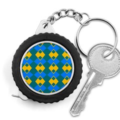 Blue Yellow Rhombus Pattern                                                                           			measuring Tape by LalyLauraFLM