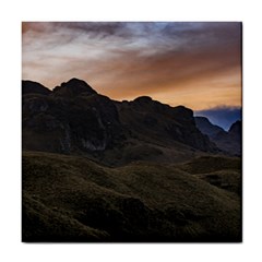 Sunset Scane At Cajas National Park In Cuenca Ecuador Tile Coasters by dflcprints