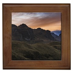 Sunset Scane At Cajas National Park In Cuenca Ecuador Framed Tiles by dflcprints