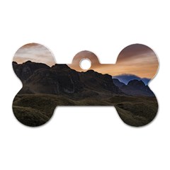 Sunset Scane At Cajas National Park In Cuenca Ecuador Dog Tag Bone (one Side) by dflcprints