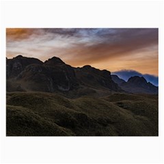 Sunset Scane At Cajas National Park In Cuenca Ecuador Large Glasses Cloth (2-side) by dflcprints