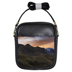 Sunset Scane At Cajas National Park In Cuenca Ecuador Girls Sling Bags by dflcprints