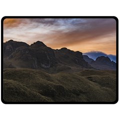 Sunset Scane At Cajas National Park In Cuenca Ecuador Fleece Blanket (large)  by dflcprints