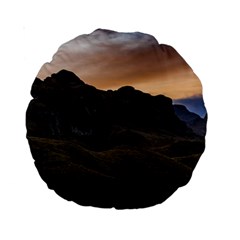 Sunset Scane At Cajas National Park In Cuenca Ecuador Standard 15  Premium Round Cushions by dflcprints