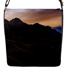 Sunset Scane At Cajas National Park In Cuenca Ecuador Flap Messenger Bag (s) by dflcprints