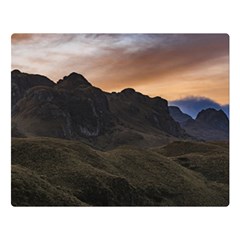 Sunset Scane At Cajas National Park In Cuenca Ecuador Double Sided Flano Blanket (large)  by dflcprints